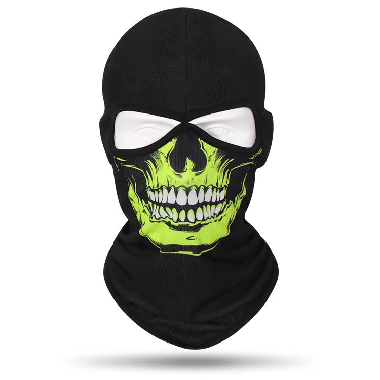 Cagoule Complète Imprimée Tête De Mort - Pour Vélo, Moto, Ski - Coupe-Vent - Taille Unique Homme