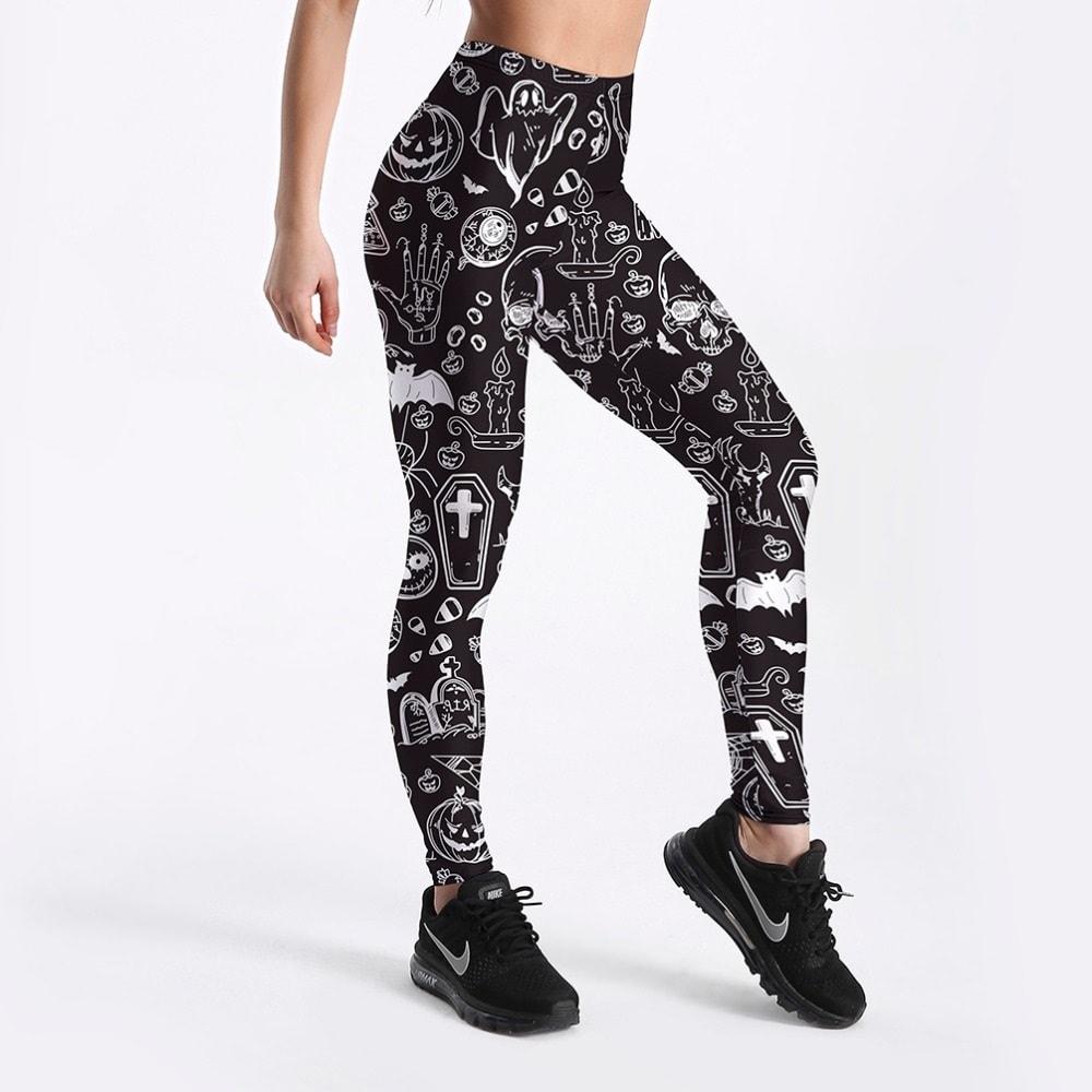 Legging Halloween pour Femme Univers Skull