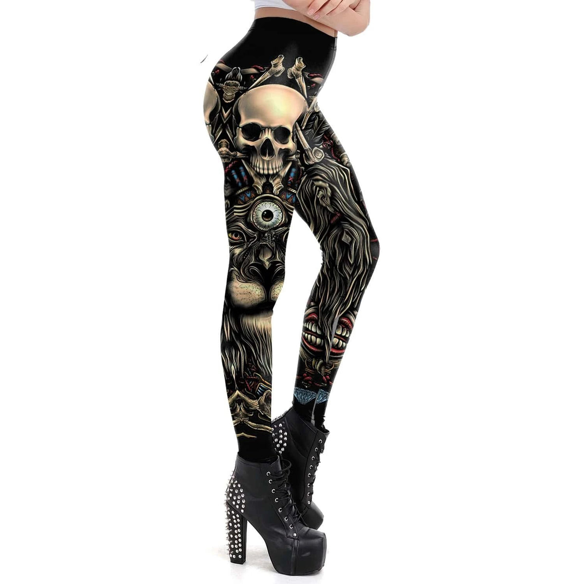 Legging Rock Femme Univers Skull