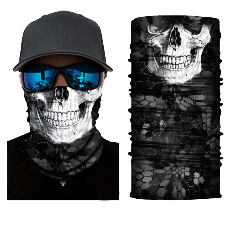 Passamontagna/Bandana Teschio - Ispirato A Call Of Duty Ghost, Taglia Unica, Nero