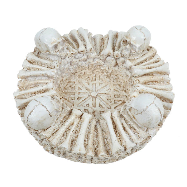 Cendrier tête de mort rond