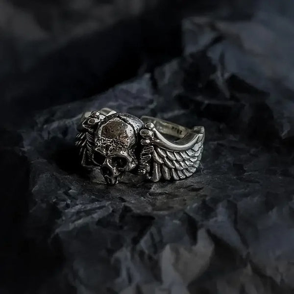 Bague skull homme retro