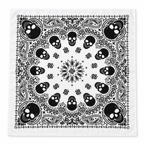 Bandana Tête de Mort blanc