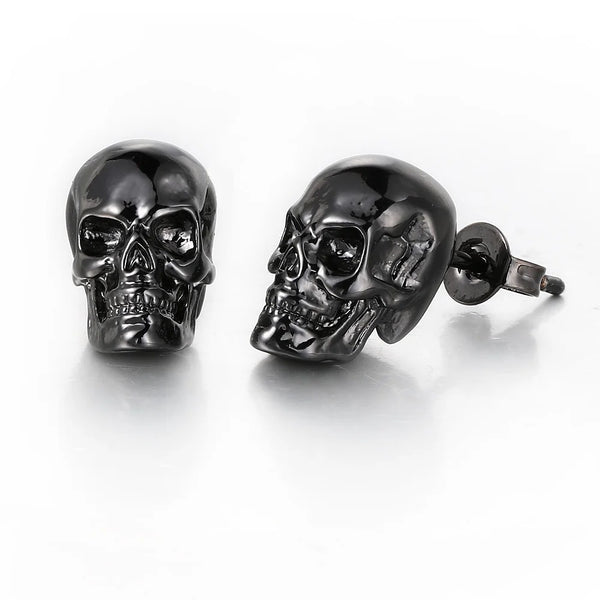 Boucles d'Oreilles Tête de Mort Crâne Vintage – vue 7
