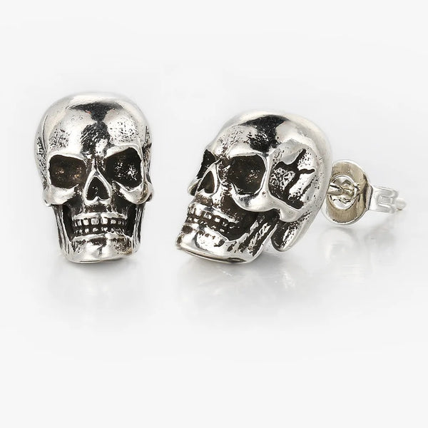 Boucles d'Oreilles Tête de Mort Crâne Vintage – vue 8