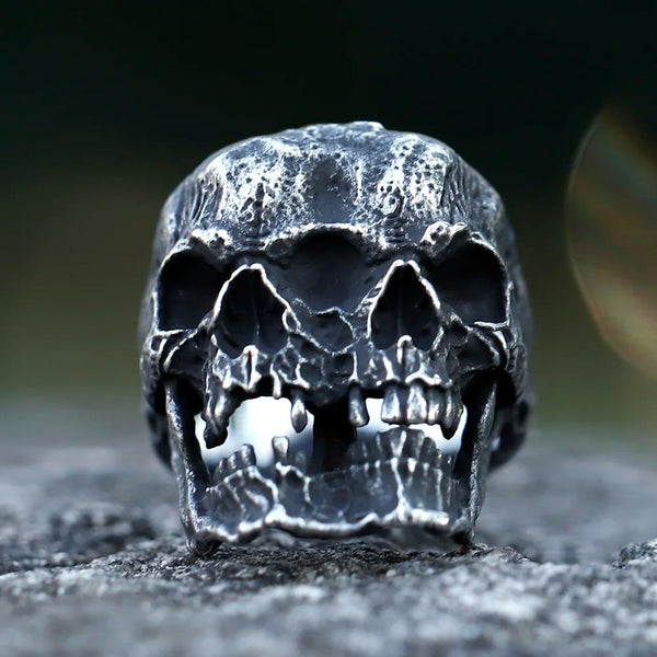 Bague Tête de Mort Double Crâne