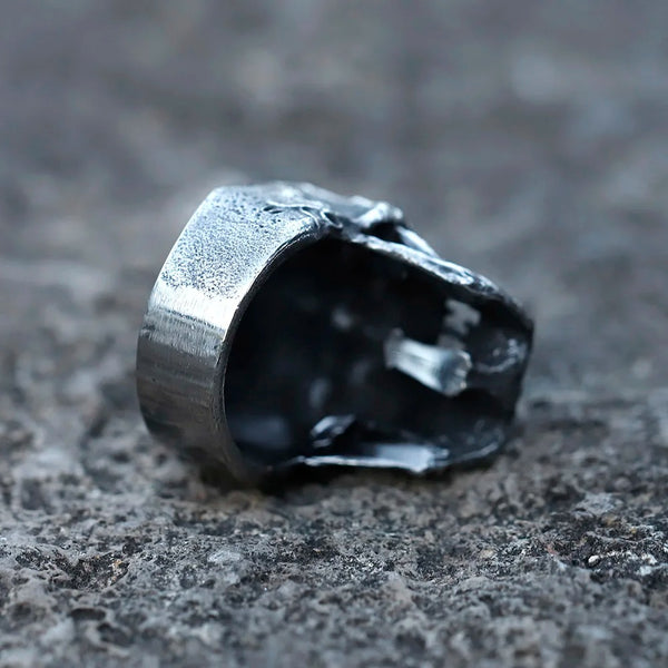 Bague Tête de Mort Double Crâne