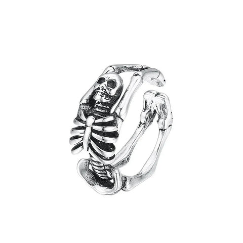 Bague tête de mort squelette – Memento Articulé