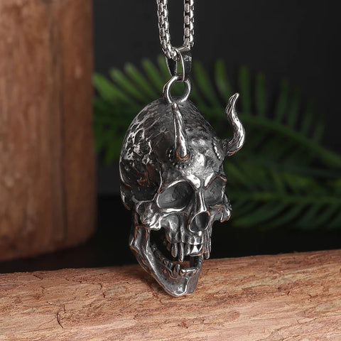 Collier Tête de mort Doré PHEBUS Homme en Acier Collier Tête de mort Doré PHEBUS Homme en Acier
