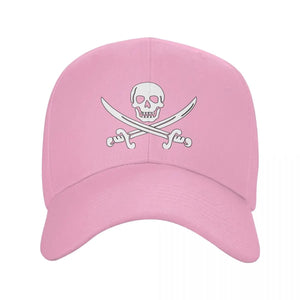 Casquette tête de mort rose