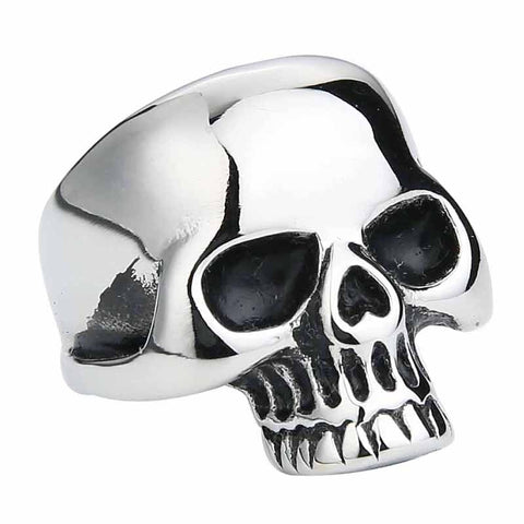 Bague Tête de Mort Flamme - Anneau Gothique Tribal Bague Tête de Mort Flamme - Anneau Gothique Tribal