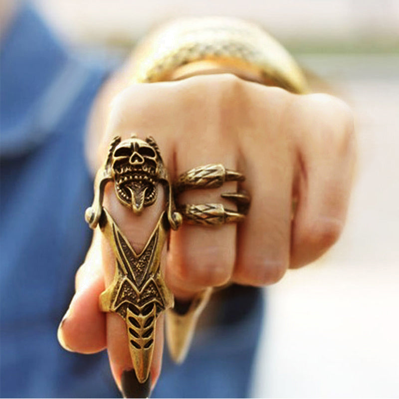 Bague Armure Gothique Univers Skull
