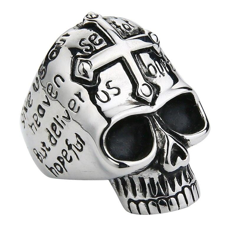 Bague crâne Croix 