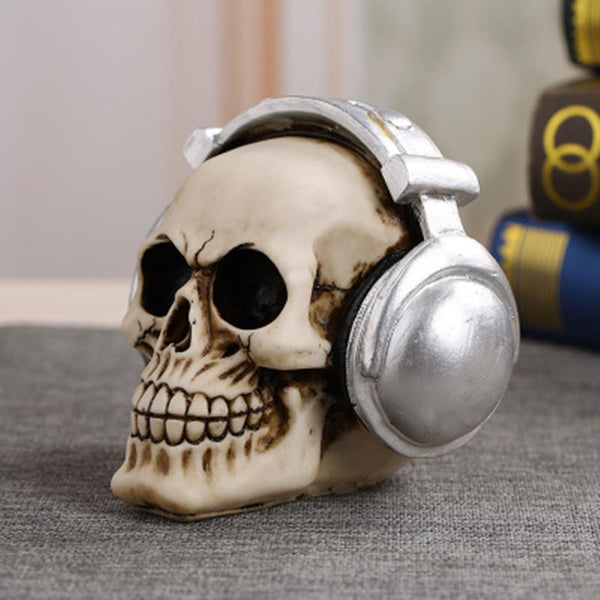 Crâne avec Casque audio
