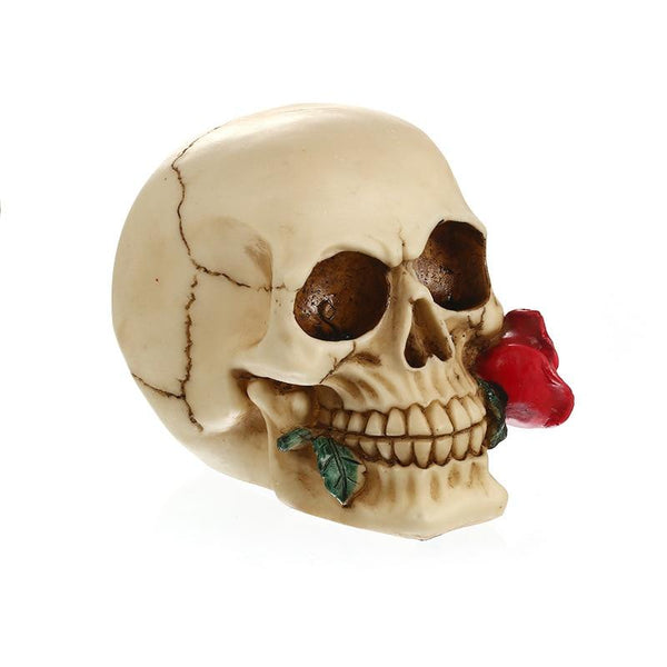 Crâne avec fleur Rose