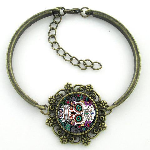 Bracelet tête de mort mexicaine