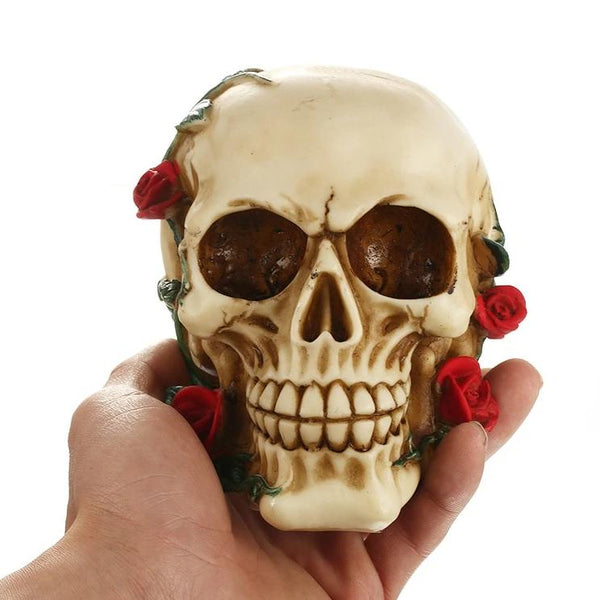 Crâne avec fleur