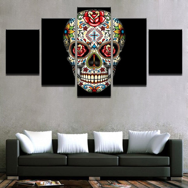 tableau tête de mort mexicaine