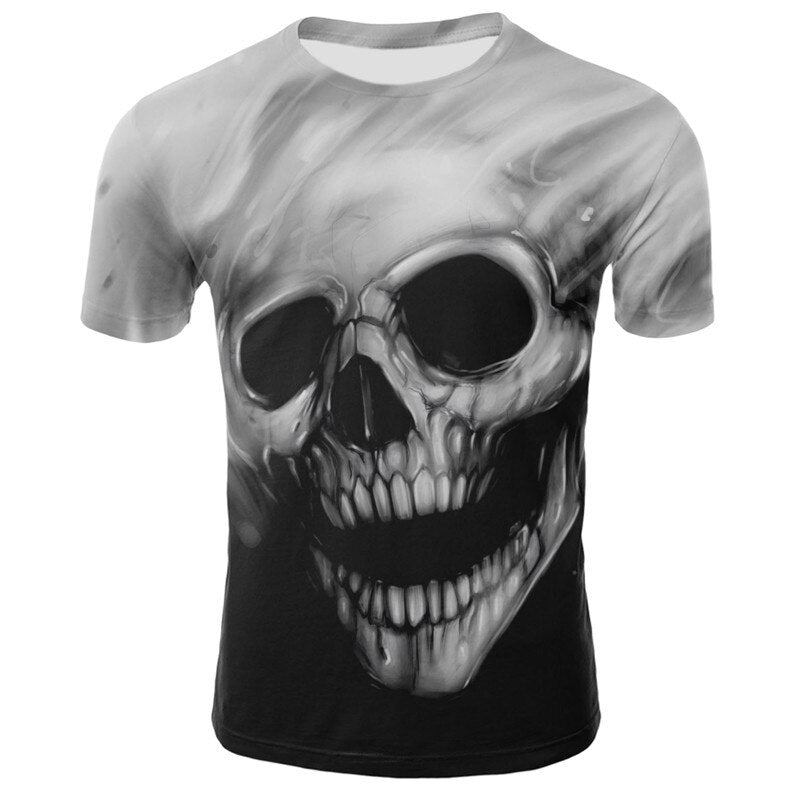 T-Shirt Imprimé Tête de Mort