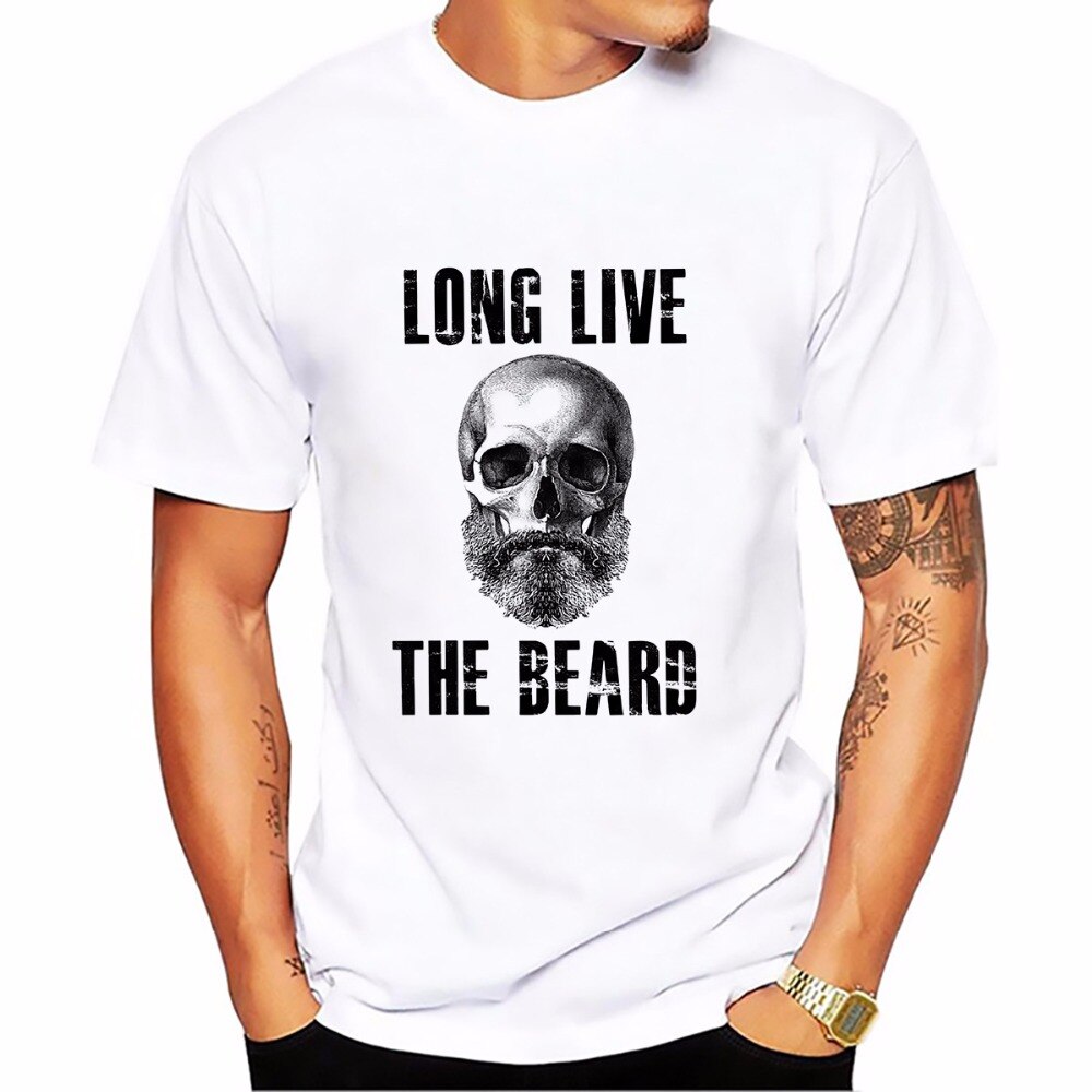 T-shirt tête de mort barbe 