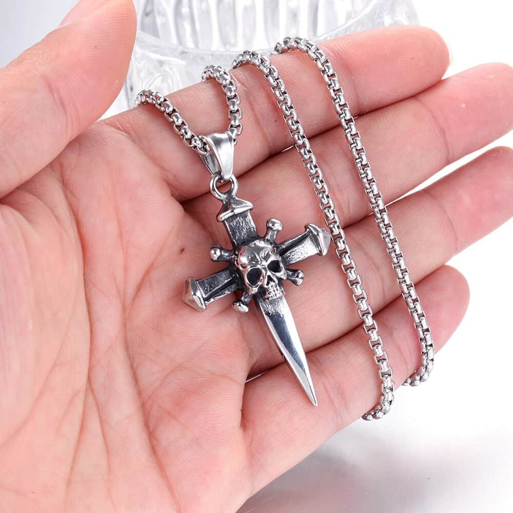 ChaÃ®ne Homme En Argent Bijou ChaÃ®ne Avec Croix Argent Collier