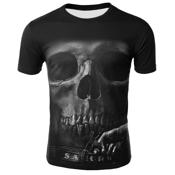 T-Shirt Noir Tête de mort 