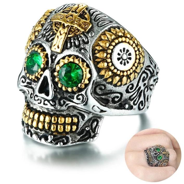 Bague Tête de Mort Mexicaine - Main Image