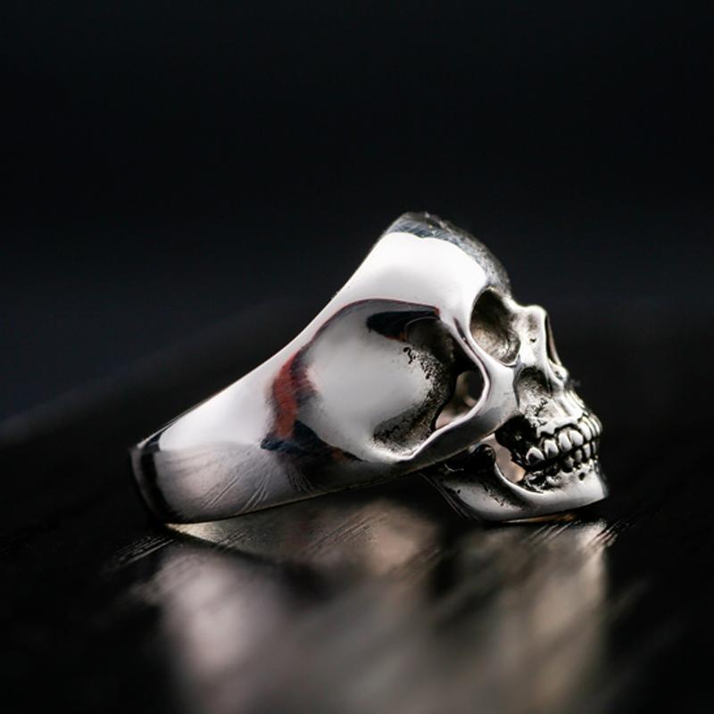 Bague Tête De Mort Homme - Argent 925 Massif - Modèle 3D - Neuf Avec Étiquettes