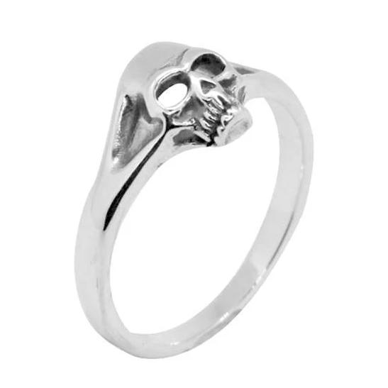 Bague Argent Bague Skull Femme Bague Tête De Mort Ghost Eyes (Argent)