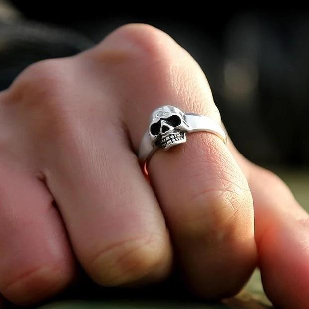 Bague skull homme sale