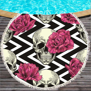Serviette Plage Tête de Mort 