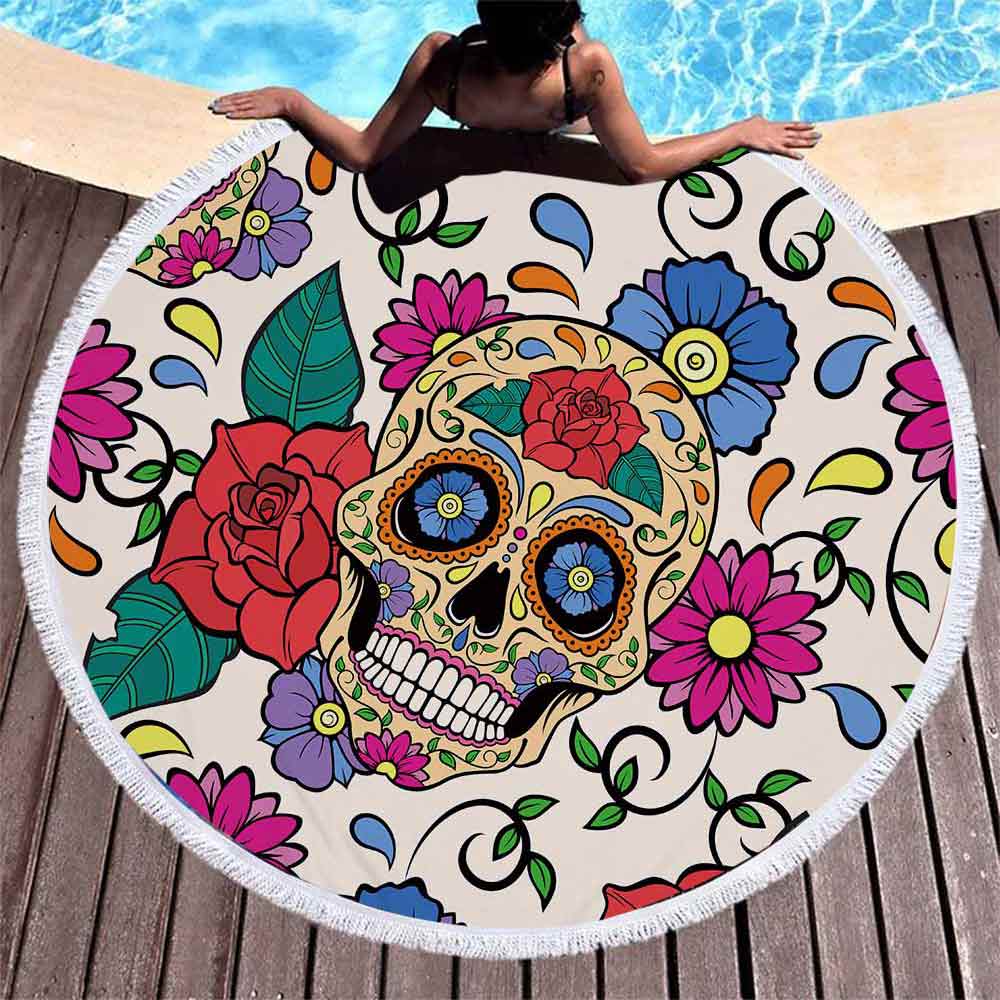 Débardeur Tête De Mort Plage Vacances - Motif Skull, Coupe Classique, Pour Hommes Et Femmes - 9