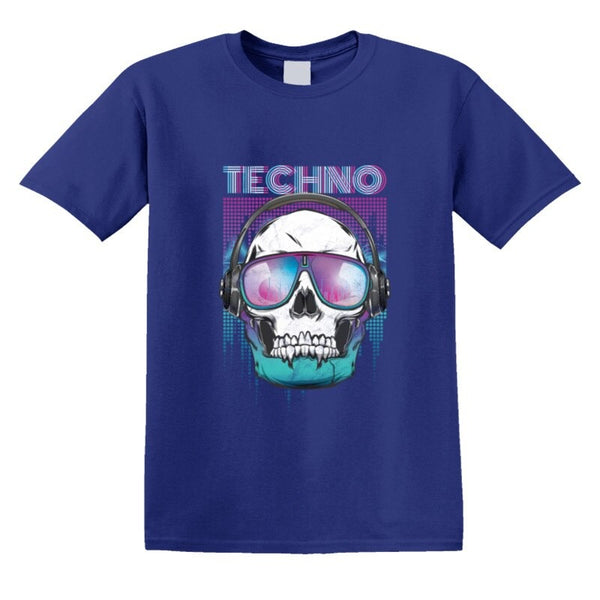 T-Shirt Tête de Mort Techno